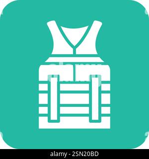 Life jacket Vector Icon Design Illustration Stock Vector