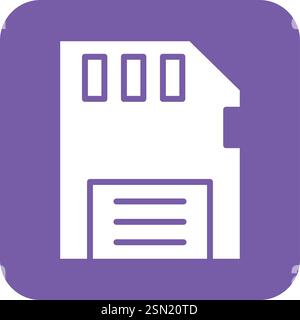 Memory Card Vector Icon Design Illustration Stock Vector