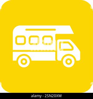 Camper van Vector Icon Design Illustration Stock Vector