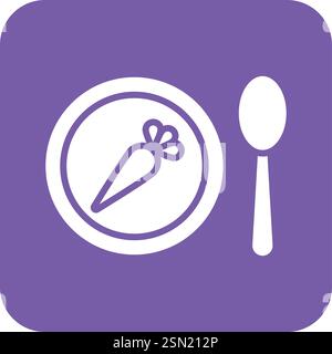 Plate Vector Icon Design Illustration Stock Vector
