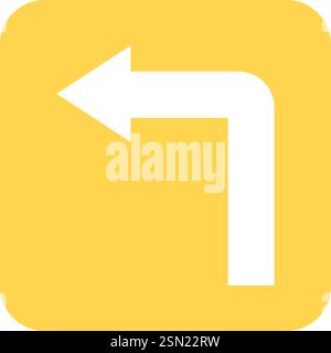 Turn left Vector Icon Design Illustration Stock Vector