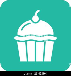 Cupcake Vector Icon Design Illustration Stock Vector