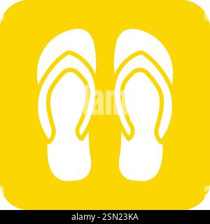 Flip flop Vector Icon Design Illustration Stock Vector