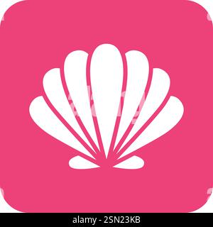 Shell Vector Icon Design Illustration Stock Vector