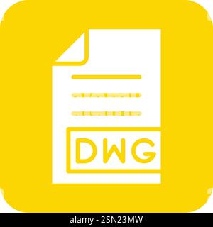 DWG Vector Icon Design Illustration Stock Vector
