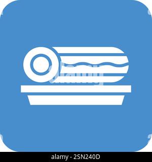 Roll cake Vector Icon Design Illustration Stock Vector
