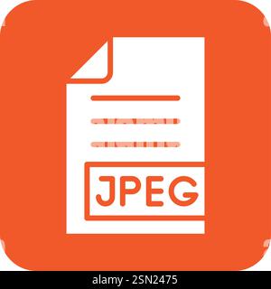 JPEG Vector Icon Design Illustration Stock Vector