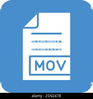 MOV Vector Icon Design Illustration Stock Vector