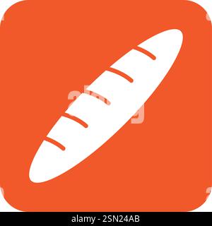 Baguette Vector Icon Design Illustration Stock Vector