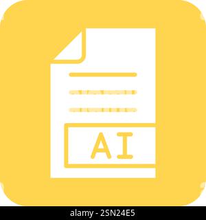 AI Vector Icon Design Illustration Stock Vector