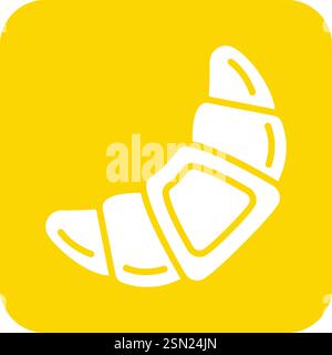 Croissant Vector Icon Design Illustration Stock Vector