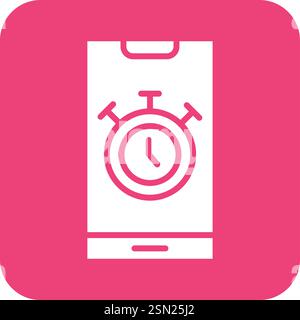 Stopwatch Vector Icon Design Illustration Stock Vector
