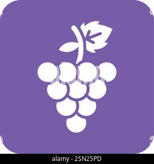 Grapes Vector Icon Design Illustration Stock Vector