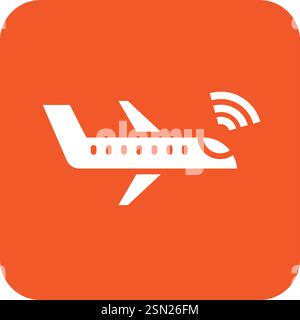 Airplane Vector Icon Design Illustration Stock Vector