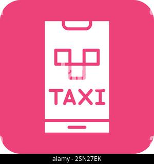 Taxi Vector Icon Design Illustration Stock Vector