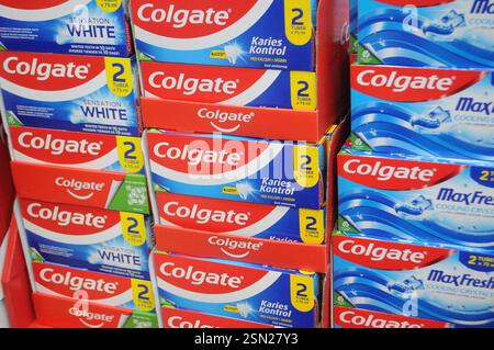Copenhagen/ DenmarK/13 FEBRUARY 2025/ colgate tooth paste toothpaste ...