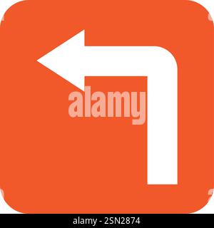 Turn left Vector Icon Design Illustration Stock Vector
