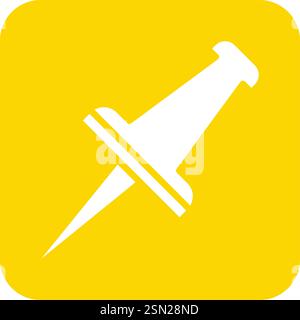Pushpin Vector Icon Design Illustration Stock Vector