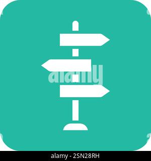 Signpost Vector Icon Design Illustration Stock Vector