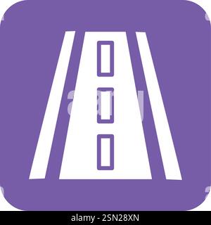 Road Vector Icon Design Illustration Stock Vector