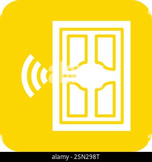Smartdoor Vector Icon Design Illustration Stock Vector