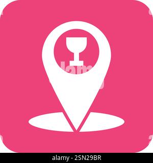 Cafe location Vector Icon Design Illustration Stock Vector
