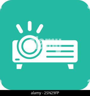 Projector Vector Icon Design Illustration Stock Vector