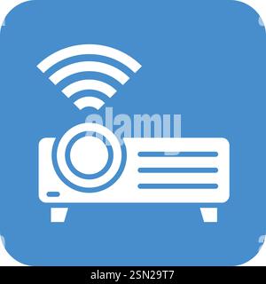 Projector Vector Icon Design Illustration Stock Vector