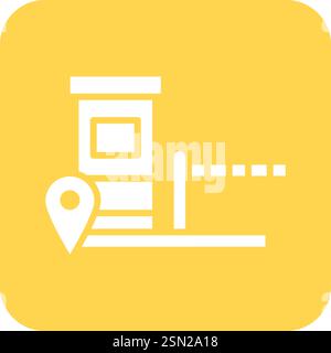 Toll Vector Icon Design Illustration Stock Vector