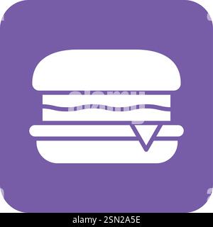 Hamburger Vector Icon Design Illustration Stock Vector