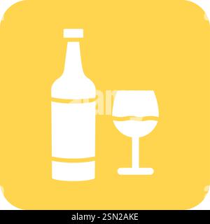Wine bottle Vector Icon Design Illustration Stock Vector