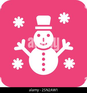 Snowman Vector Icon Design Illustration Stock Vector