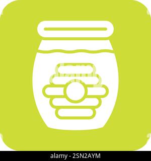 Honey Vector Icon Design Illustration Stock Vector