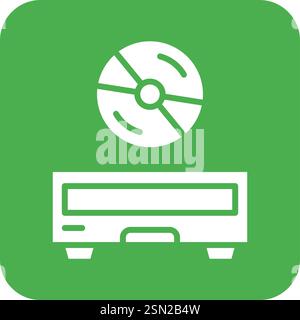 Cd Rom Vector Icon Design Illustration Stock Vector