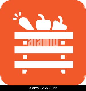 Fruit basket Vector Icon Design Illustration Stock Vector