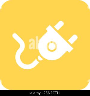 Plug Vector Icon Design Illustration Stock Vector
