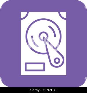 Hard Disk Vector Icon Design Illustration Stock Vector