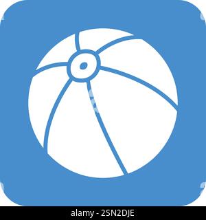 Beach ball Vector Icon Design Illustration Stock Vector