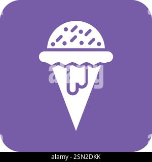 Ice Cream Vector Icon Design Illustration Stock Vector