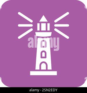 Lighthouse Vector Icon Design Illustration Stock Vector