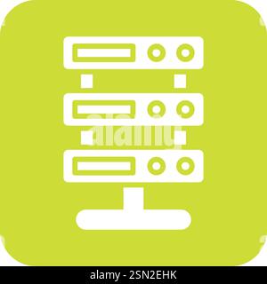 Server Vector Icon Design Illustration Stock Vector
