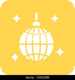 Disco Ball Vector Icon Design Illustration Stock Vector