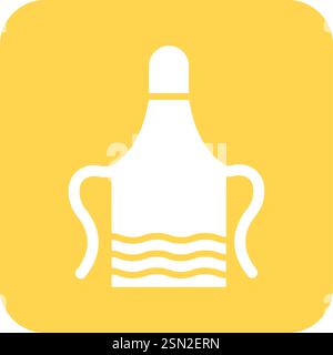 Apron Vector Icon Design Illustration Stock Vector