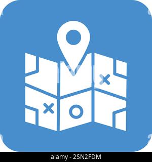 Map Vector Icon Design Illustration Stock Vector