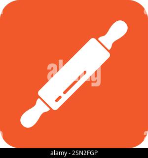 Rolling pin Vector Icon Design Illustration Stock Vector
