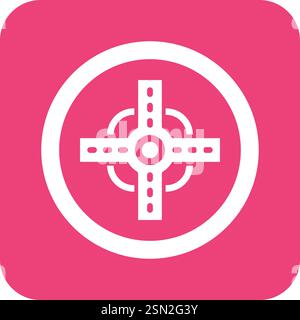 Road intersection Vector Icon Design Illustration Stock Vector