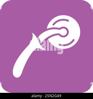 Pizza cutter Vector Icon Design Illustration Stock Vector