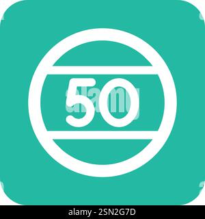 Speed limit Vector Icon Design Illustration Stock Vector