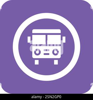 Bus stop Vector Icon Design Illustration Stock Vector