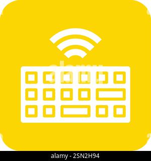 Wireless Keyboard Vector Icon Design Illustration Stock Vector